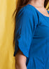 BLUE PLEAT DRESS